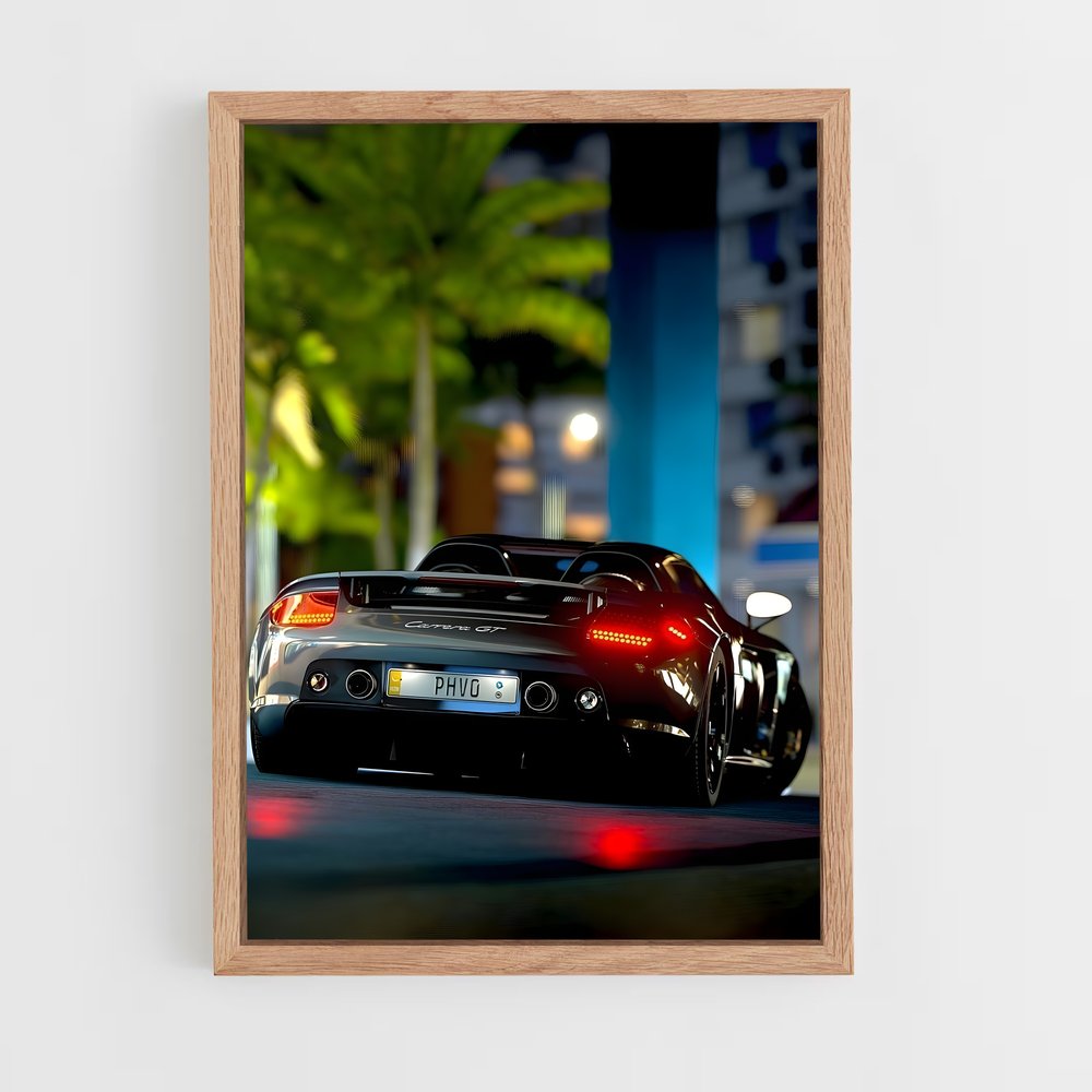 Poster Carrera Noir – affiche Porsche (vue 4)